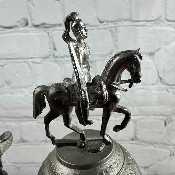 VTG House of Goebel Beer Stein Military Scene Horse Eagle Pewter Lid &Lithophane - Picture 14 of 16